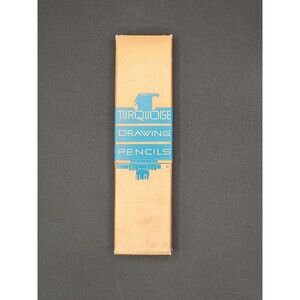 Vintage EAGLE TURQUOISE Drawing Pencils Chemi-Sealed in Box